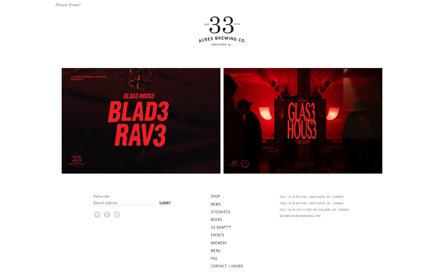 The current homepage